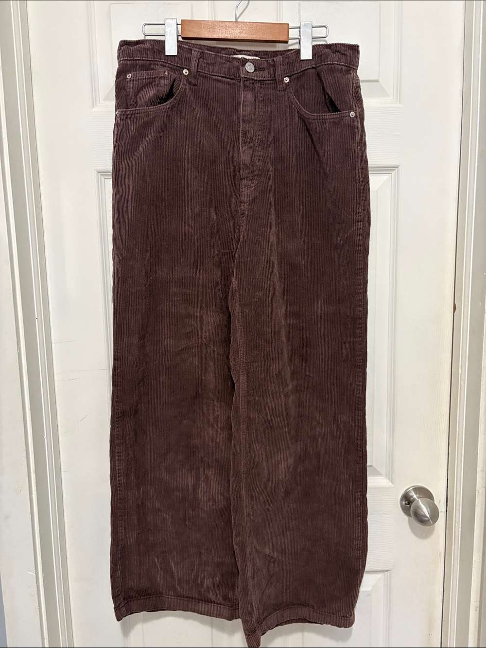 Women’s BDG High and Wide Dark Brown Corduroy Pants